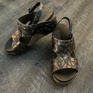 Size 7 Corkys Snake Skin Wedges